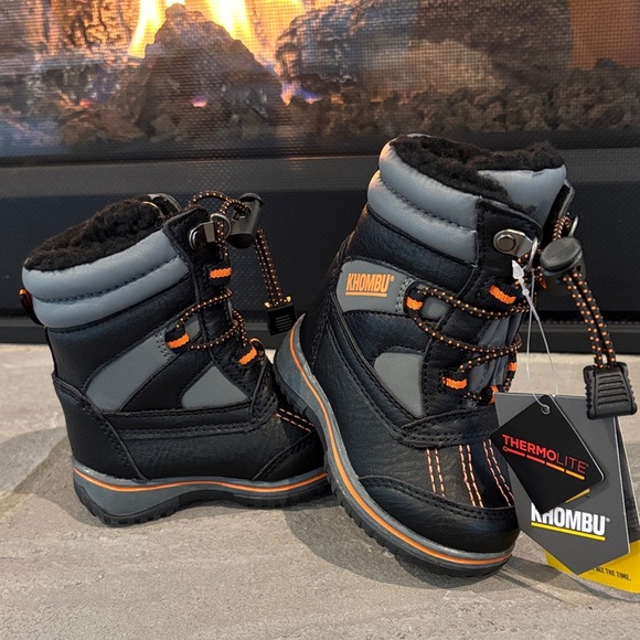 Khombu Elfin Thermolite insulated,waterproof upper,bungee lace,fleece lined,snow - Picture 1 of 12